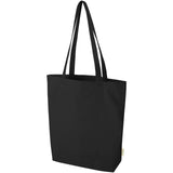 Tote bag da 11 litri con base ampia in tessuto biologico certificato OCS da 180 g/m² Odisha personalizzato con logo - Pubblienne