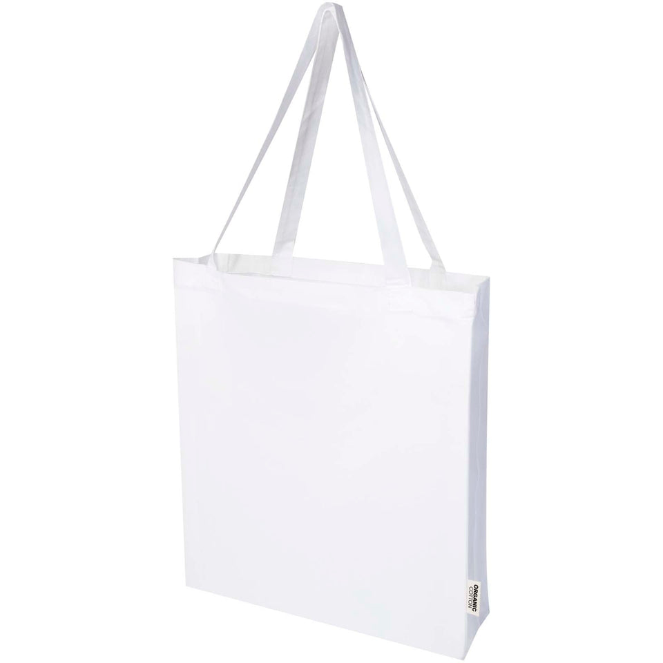 Tote bag a soffietto da 14 litri in tessuto biologico certificato OCS da 180 g/m² Odisha -14L personalizzato con logo - Pubblienne