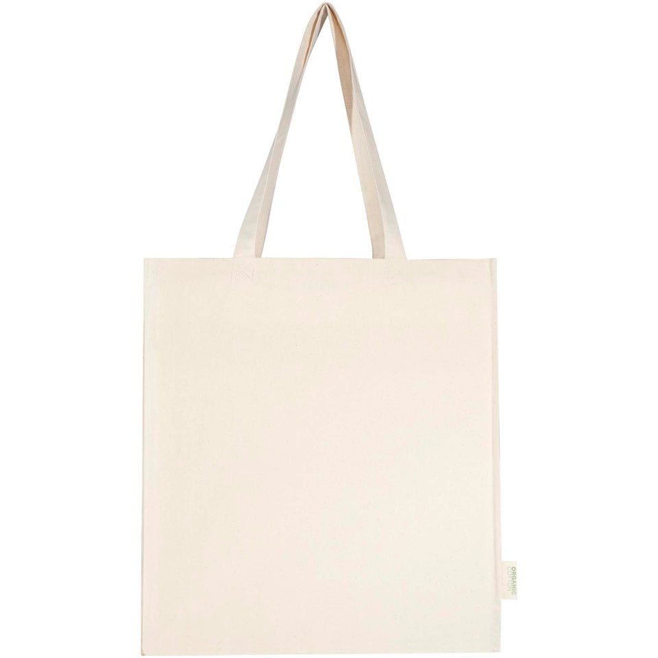 Tote bag a soffietto da 14 litri in tessuto biologico certificato OCS da 180 g/m² Odisha -14L personalizzato con logo - Pubblienne
