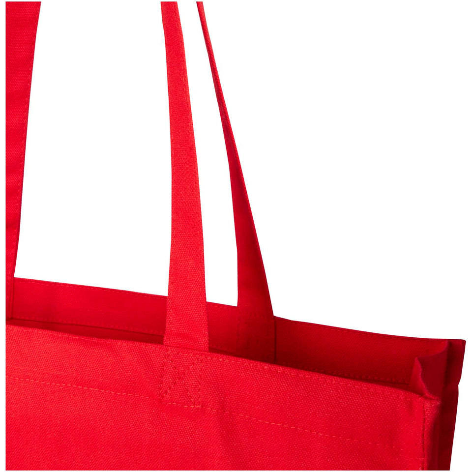 Tote bag a soffietto da 14 litri in tessuto biologico certificato OCS da 180 g/m² Odisha -14L personalizzato con logo - Pubblienne