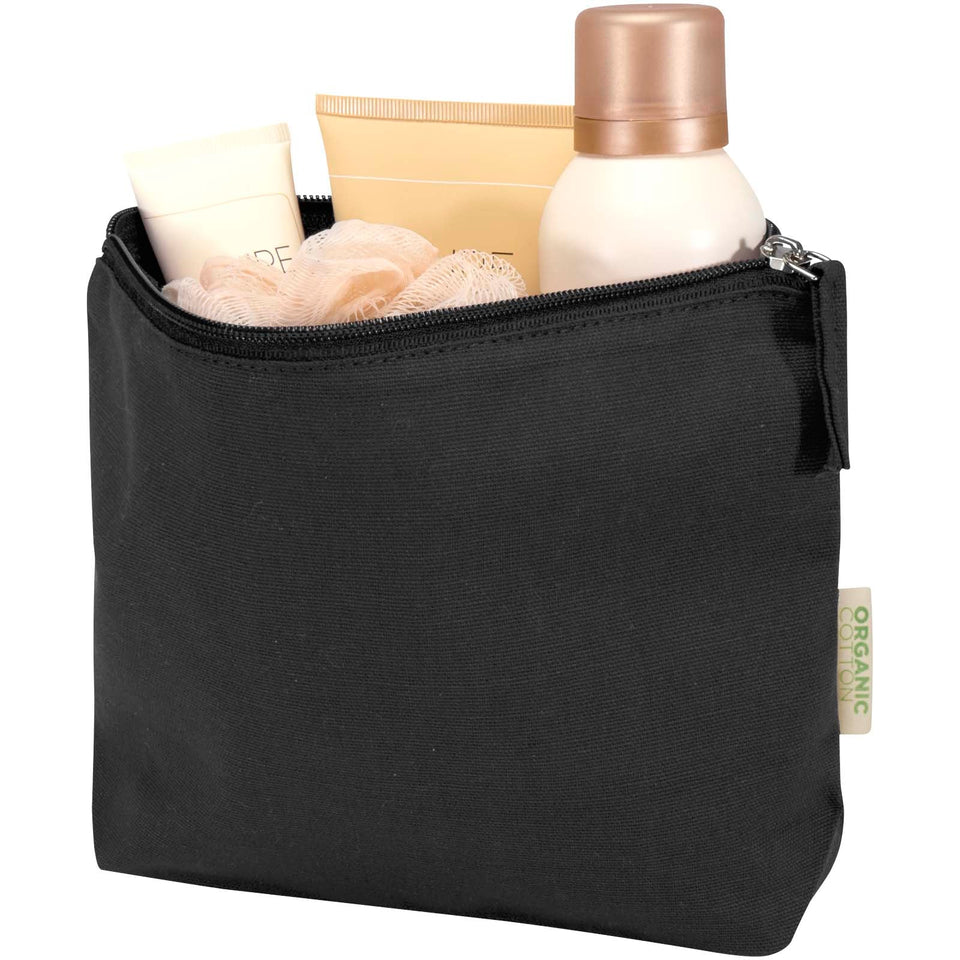 Beauty case in tessuto biologico certificato OCS da 180 g/m² Odisha - 1L personalizzato con logo - Pubblienne