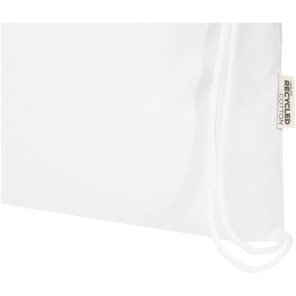 Borsa con cordoncino in materiale riciclato GRS da 180 g/m² Peru Blend - 5L personalizzato con logo - Pubblienne