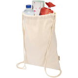 Borsa con cordoncino in materiale riciclato GRS da 180 g/m² Peru Blend - 5L personalizzato con logo - Pubblienne