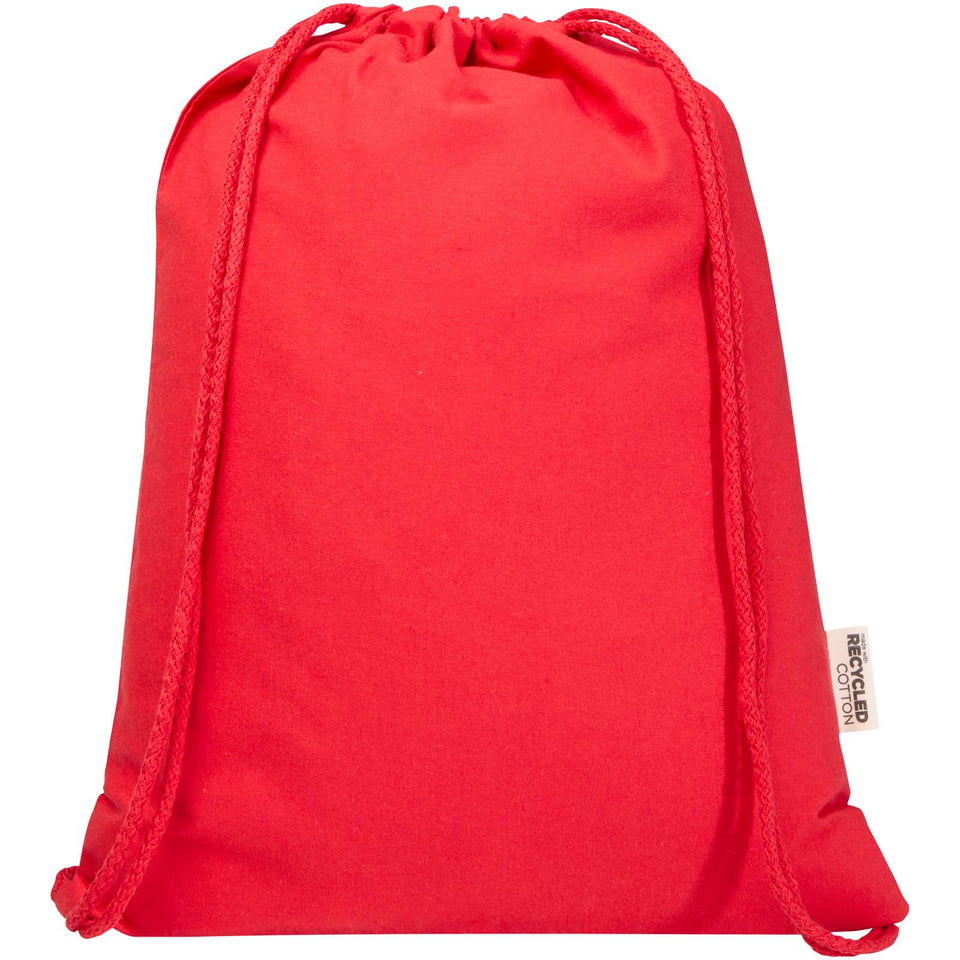 Borsa con cordoncino in materiale riciclato GRS da 180 g/m² Peru Blend - 5L personalizzato con logo - Pubblienne