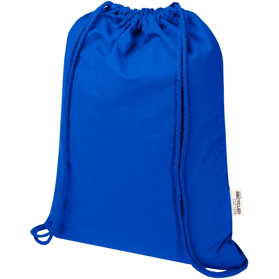 Borsa con cordoncino in materiale riciclato GRS da 180 g/m² Peru Blend - 5L personalizzato con logo - Pubblienne