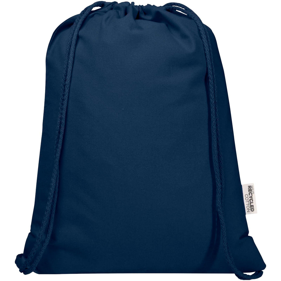 Borsa con cordoncino in materiale riciclato GRS da 180 g/m² Peru Blend - 5L personalizzato con logo - Pubblienne