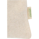Sacchetto per confezione regalo in tessuto biologico da 140 g/m² certificato OCS, 15 x 10 cm Odisha personalizzato con logo - Pubblienne