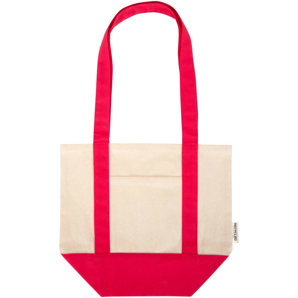 Tote bag mini in cotone riciclato certificato GRS da 320 g/m² Sam personalizzato con logo - Pubblienne