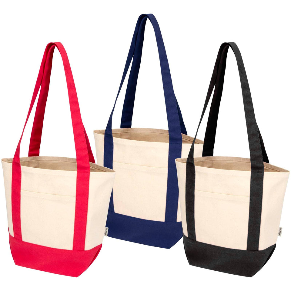 Tote bag mini in cotone riciclato certificato GRS da 320 g/m² Sam personalizzato con logo - Pubblienne