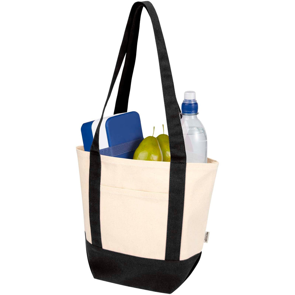Tote bag mini in cotone riciclato certificato GRS da 320 g/m² Sam personalizzato con logo - Pubblienne