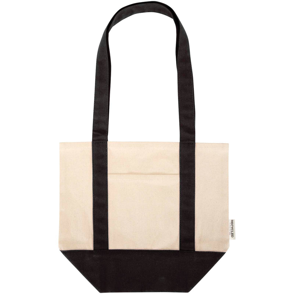 Tote bag mini in cotone riciclato certificato GRS da 320 g/m² Sam personalizzato con logo - Pubblienne