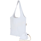 Borsa tote pieghevole in misto cotone riciclato certificato GRS da 140 g/m² Madras Blend- 7L personalizzato con logo - Pubblienne
