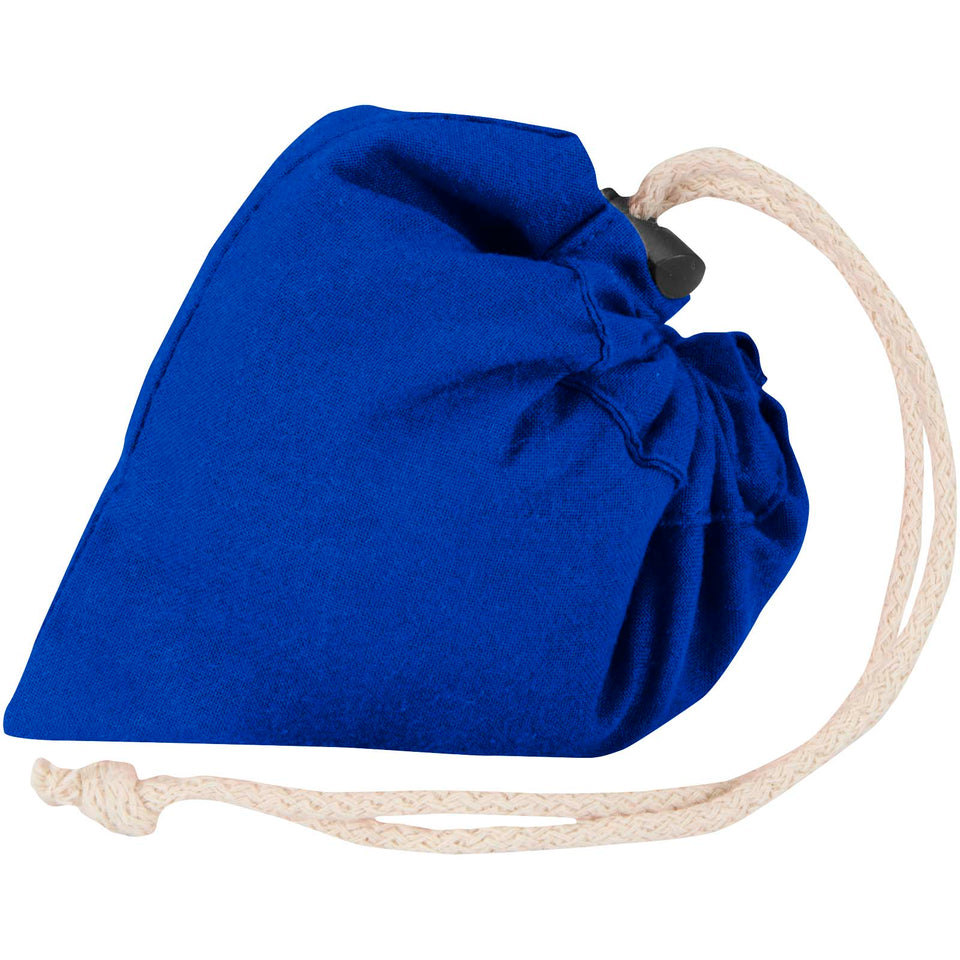 Borsa tote pieghevole in misto cotone riciclato certificato GRS da 140 g/m² Madras Blend- 7L personalizzato con logo - Pubblienne