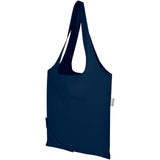 Borsa tote pieghevole in misto cotone riciclato certificato GRS da 140 g/m² Madras Blend- 7L personalizzato con logo - Pubblienne