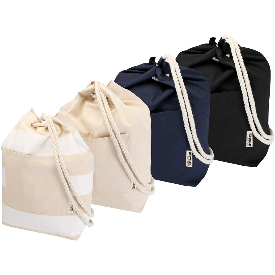 Borsa da viaggio in tessuto mariner riciclato GRS da 270 g/m² Florida - 15L personalizzato con logo - Pubblienne