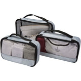 Sacchetti da viaggio in materiale riciclato GRS Jet - set da 3 personalizzato con logo - Pubblienne
