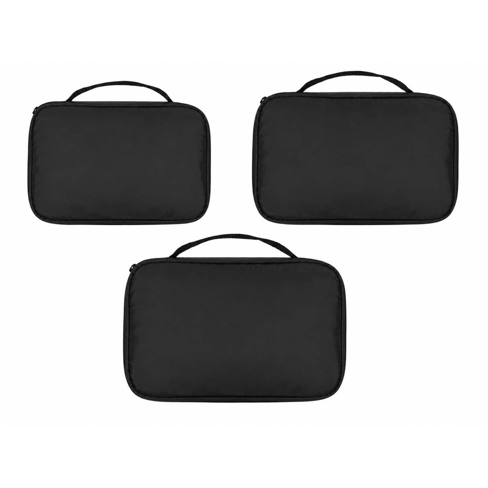 Sacchetti da viaggio in materiale riciclato GRS Jet - set da 3 personalizzato con logo - Pubblienne
