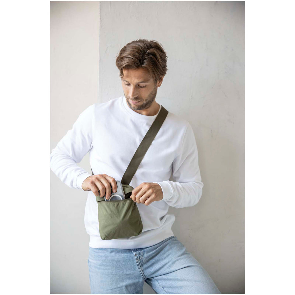 Borsa a tracolla Arca in nylon riciclato GRS Arca personalizzato con logo - Pubblienne