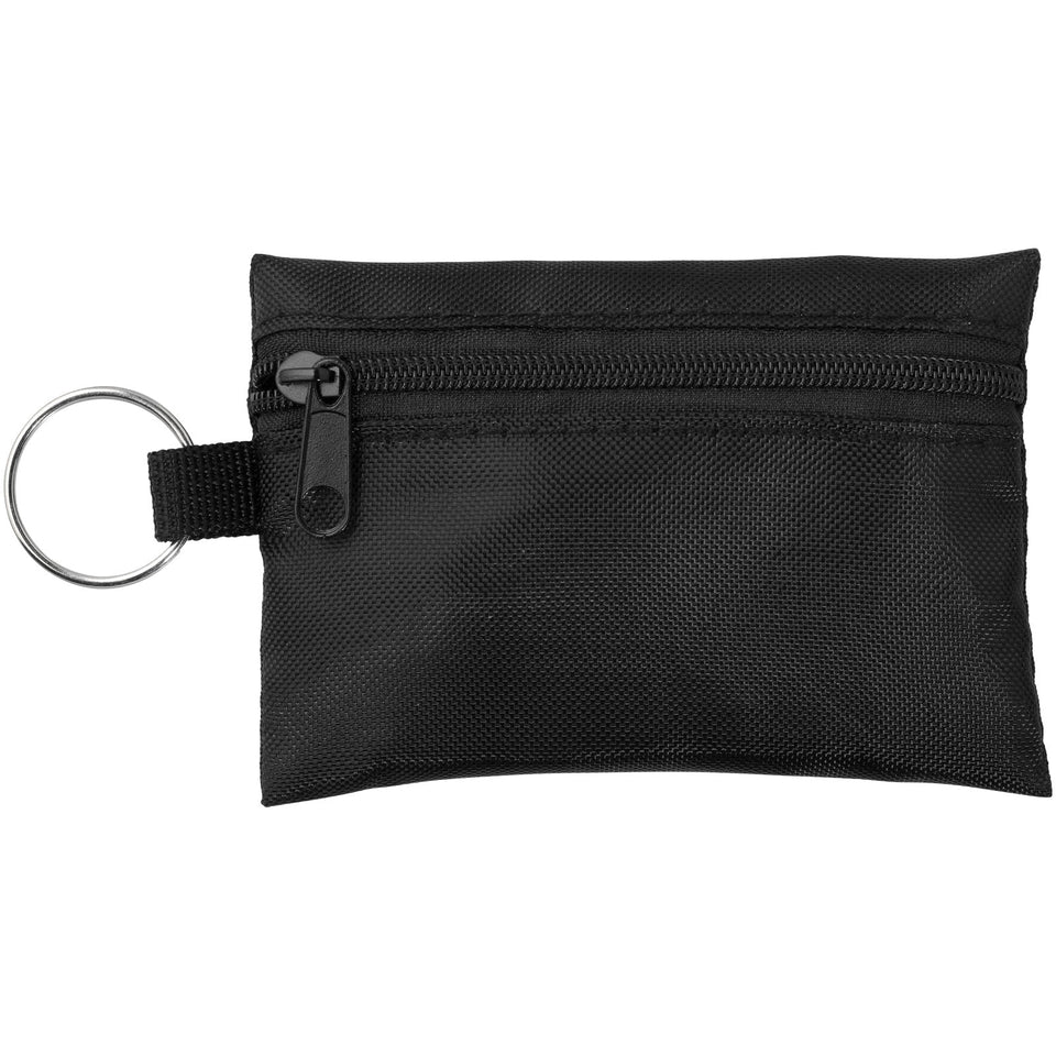 Borsa di pronto soccorso Valdemar da 16 pezzi con portachiavi personalizzato con logo - Pubblienne