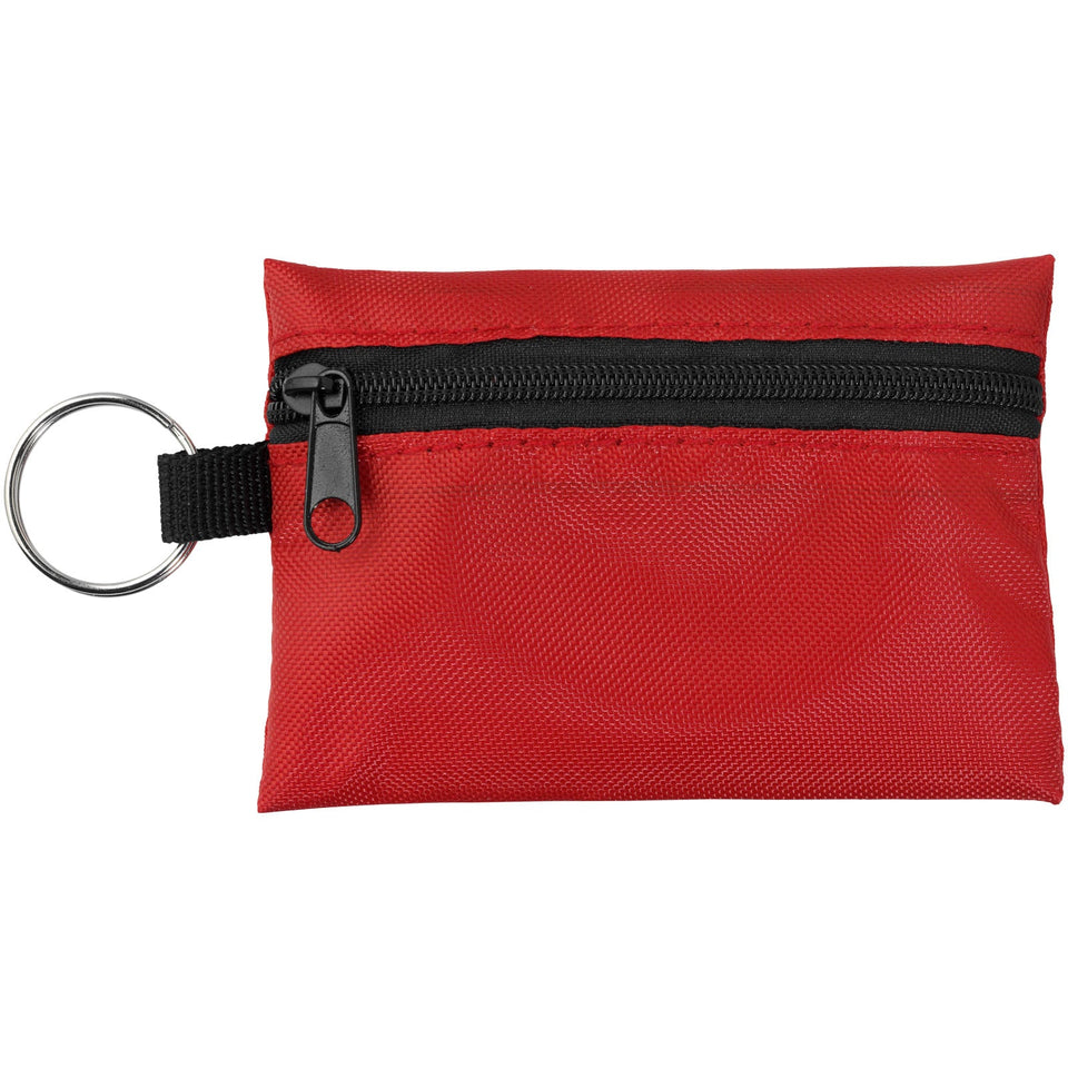 Borsa di pronto soccorso Valdemar da 16 pezzi con portachiavi personalizzato con logo - Pubblienne