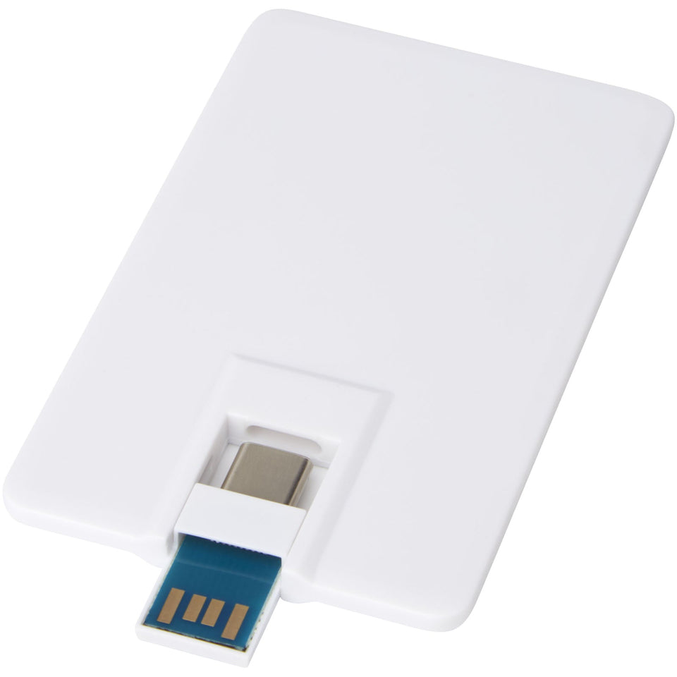 Chiavetta USB 3.0 da 32 GB con porta Tipo-C e USB-A Duo slim personalizzato con logo - Pubblienne
