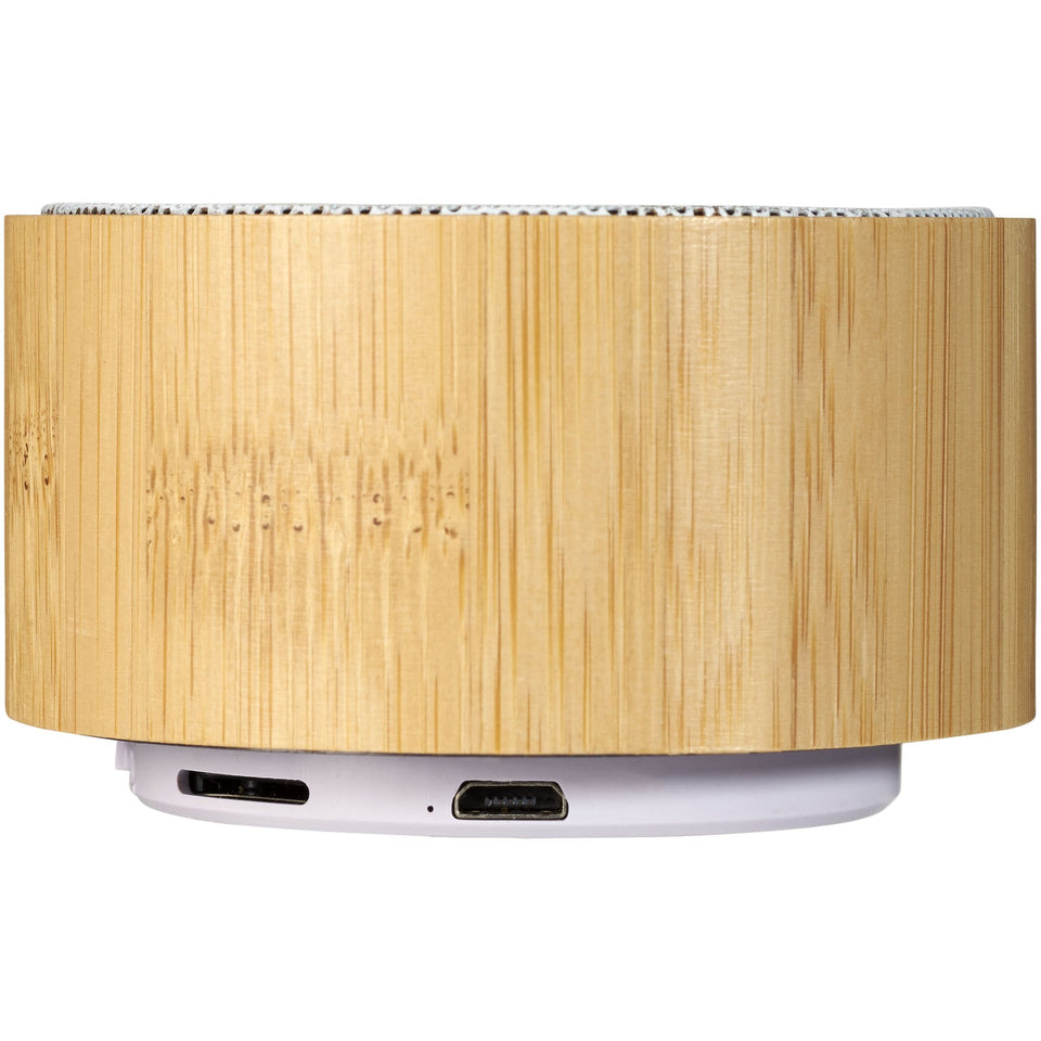 Altoparlante Bluetooth® in bambù Cosmos personalizzato con logo - Pubblienne