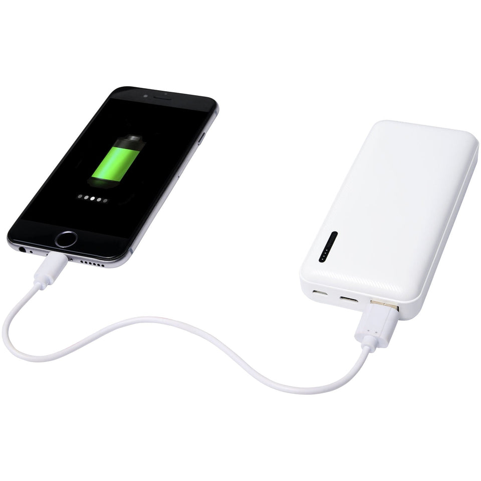 Power bank Compress ad alta densità da 10.000 mAh personalizzato con logo - Pubblienne