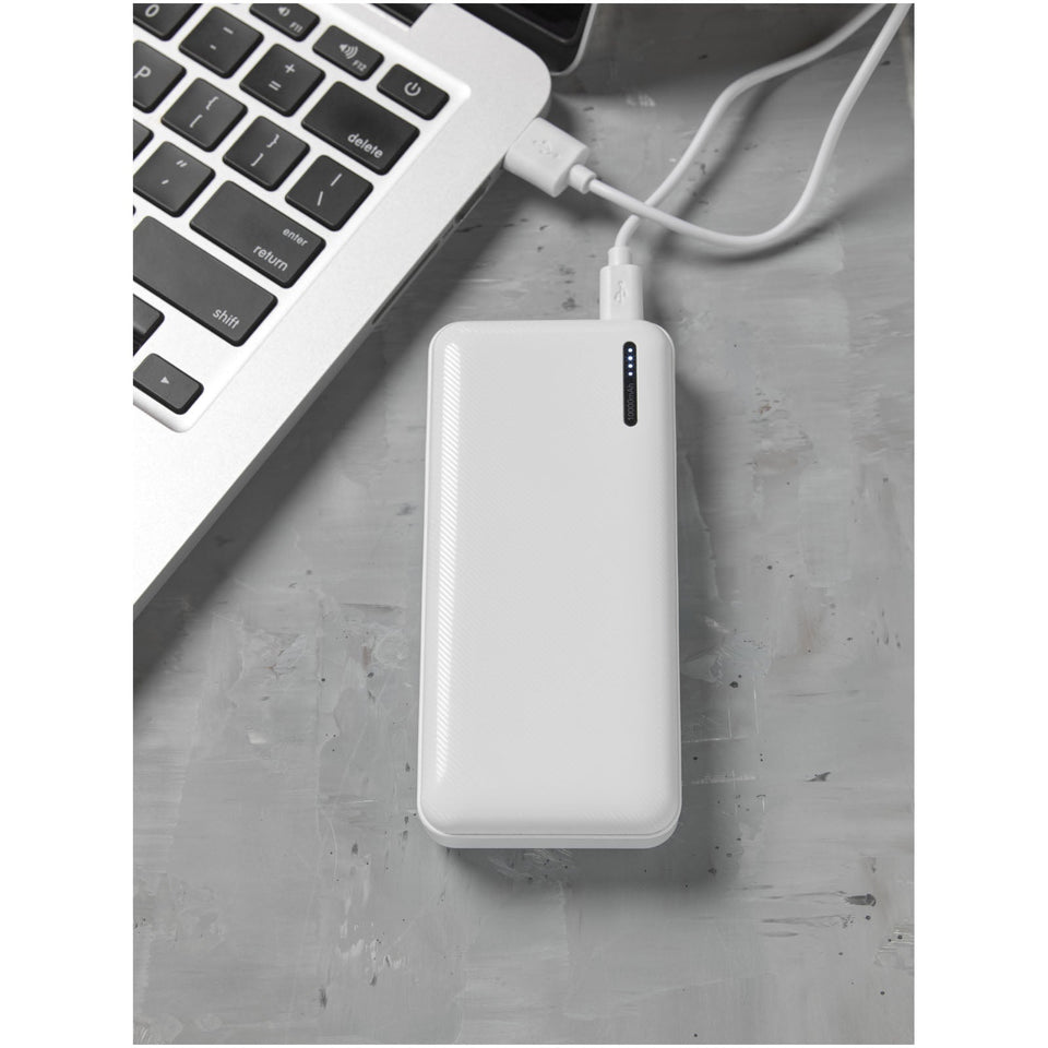 Power bank Compress ad alta densità da 10.000 mAh personalizzato con logo - Pubblienne