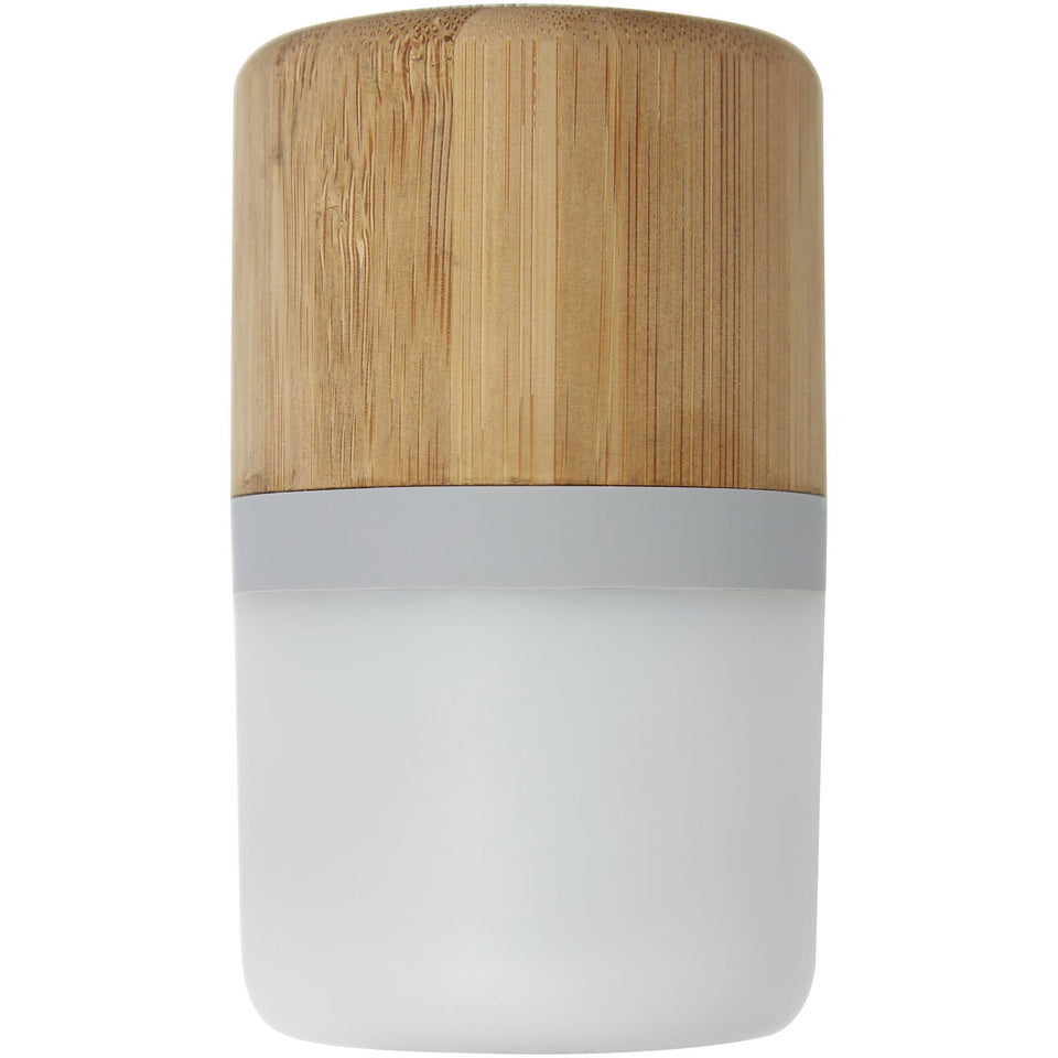 Speaker Bluetooth® in bambù Aurea con luce personalizzato con logo - Pubblienne