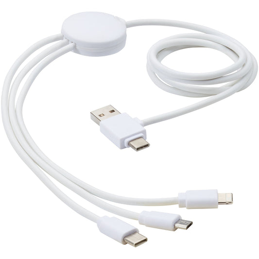 Cavo di ricarica 5 in 1 con additivo antibatterico Pure personalizzato con logo - Pubblienne