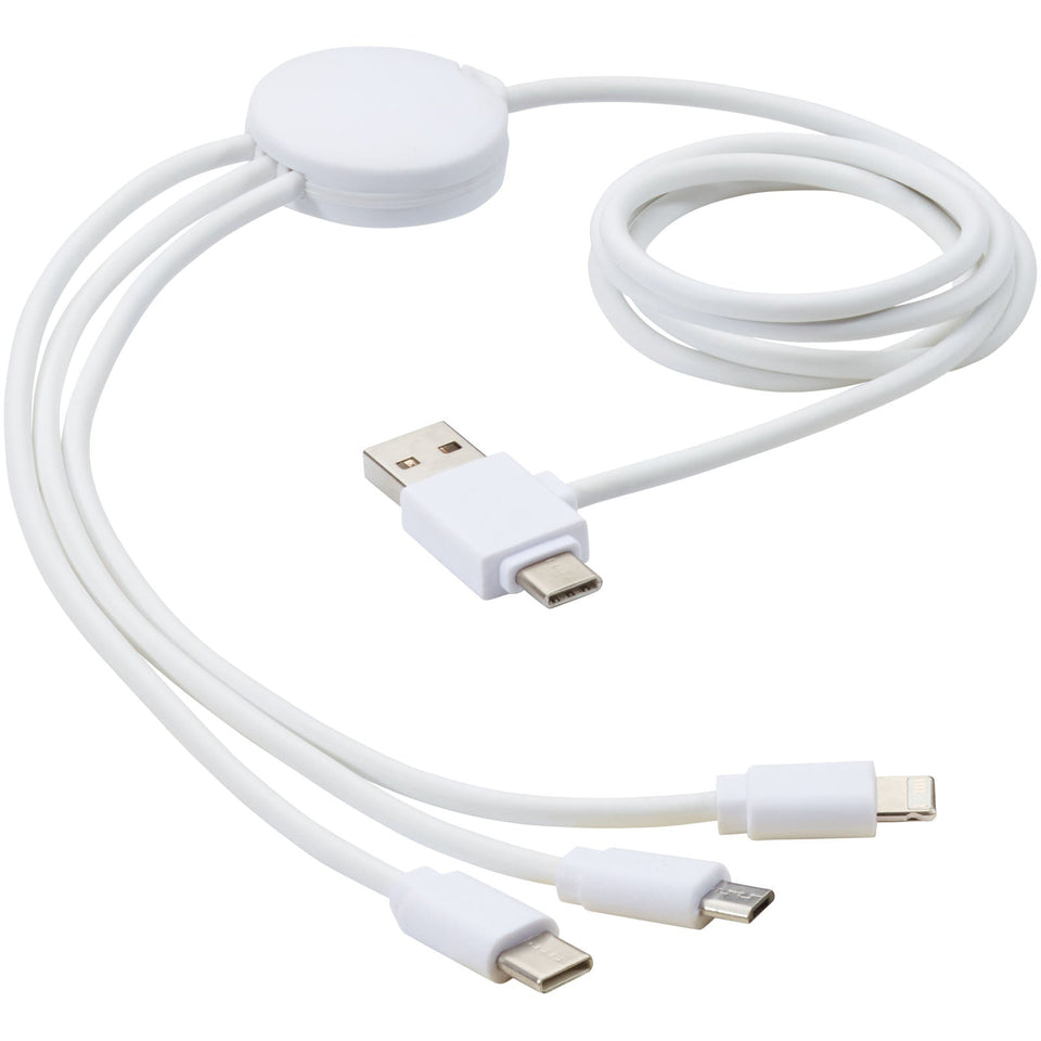 Cavo di ricarica 5 in 1 con additivo antibatterico Pure personalizzato con logo - Pubblienne