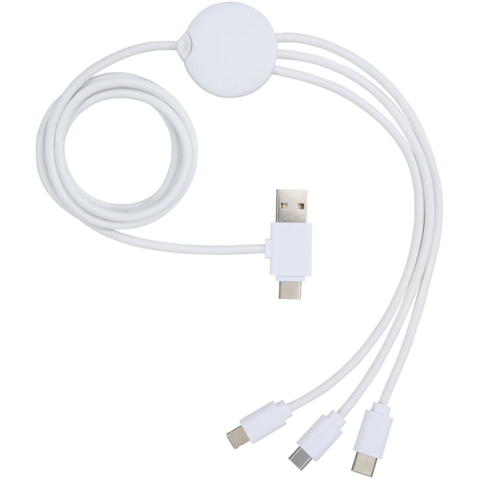 Cavo di ricarica 5 in 1 con additivo antibatterico Pure personalizzato con logo - Pubblienne