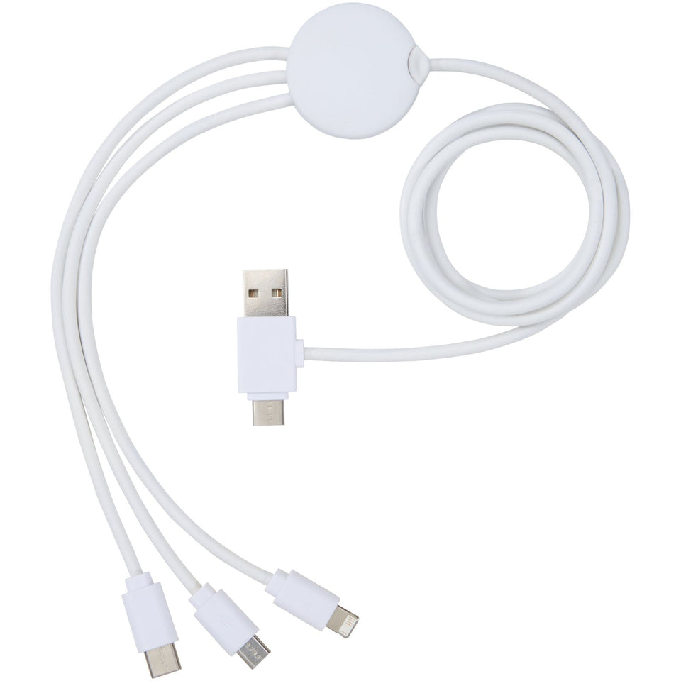 Cavo di ricarica 5 in 1 con additivo antibatterico Pure personalizzato con logo - Pubblienne