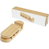 Organizer per cavi in bambù Edulis personalizzato con logo - Pubblienne