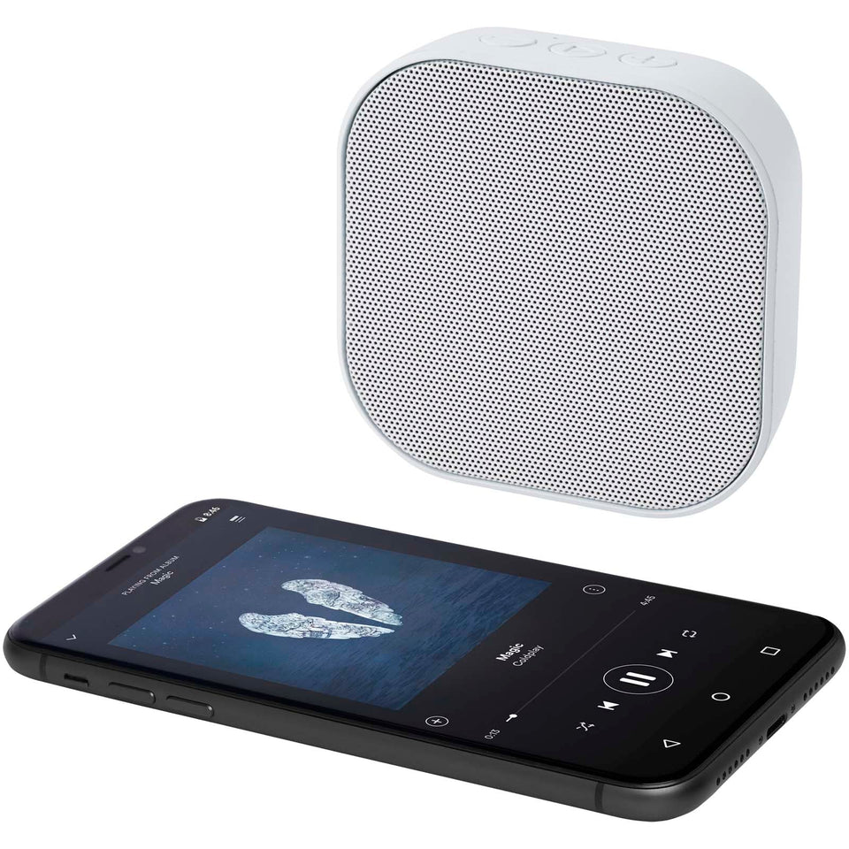 Mini speaker Bluetooth® 2.0 in plastica riciclata RCS da 3 W Stark personalizzato con logo - Pubblienne