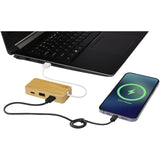 Hub USB in bambù Tapas personalizzato con logo - Pubblienne