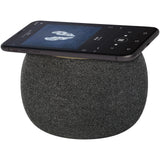 Speaker Bluetooth® con stazione di ricarica wireless in bambù/PET riciclato Ecofiber personalizzato con logo - Pubblienne