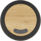 Speaker Bluetooth® con stazione di ricarica wireless in bambù/PET riciclato Ecofiber personalizzato con logo - Pubblienne