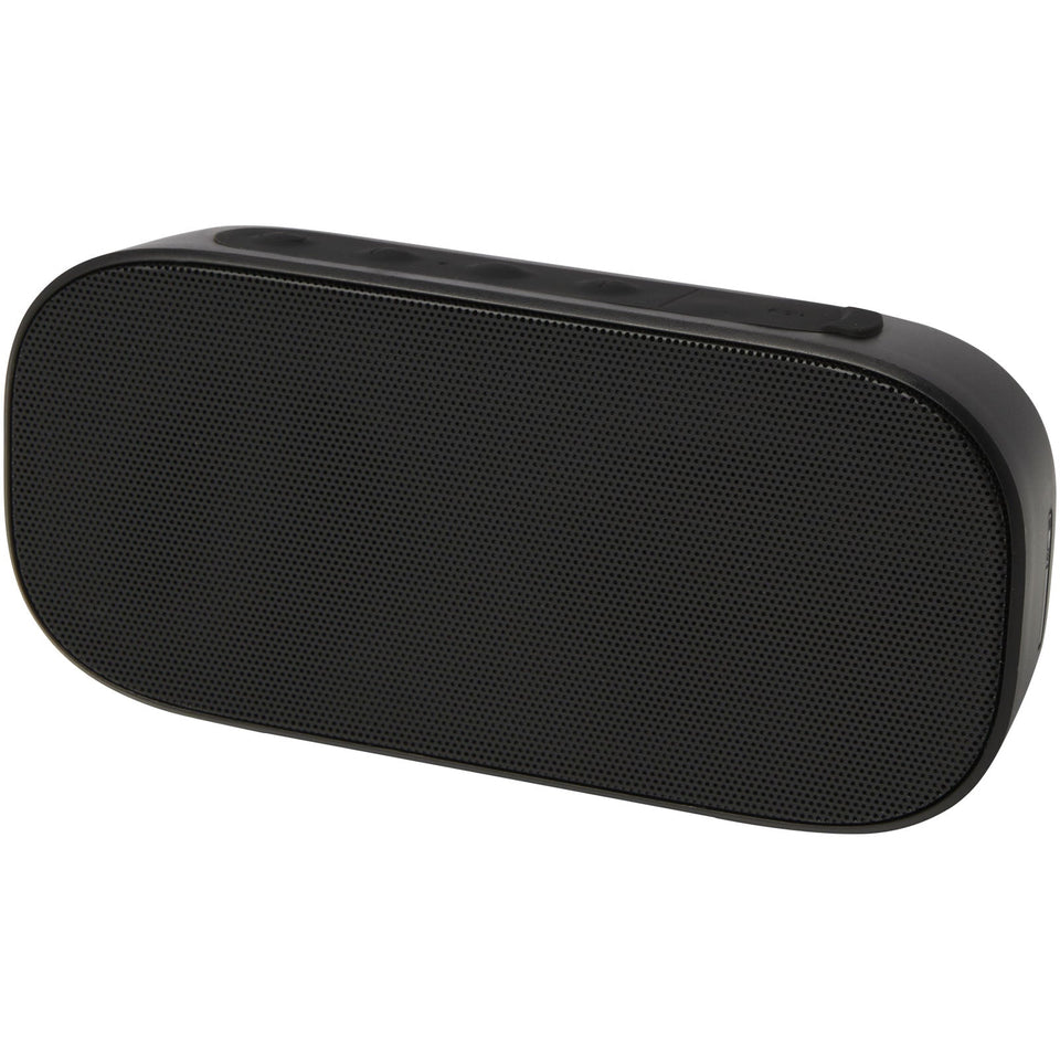 Altoparlante Bluetooth® IPX5 in plastica riciclata da 5 W Stark 2.0 personalizzato con logo - Pubblienne