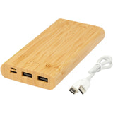 Power bank Tulda da 10,000 mAh in bambù personalizzato con logo - Pubblienne