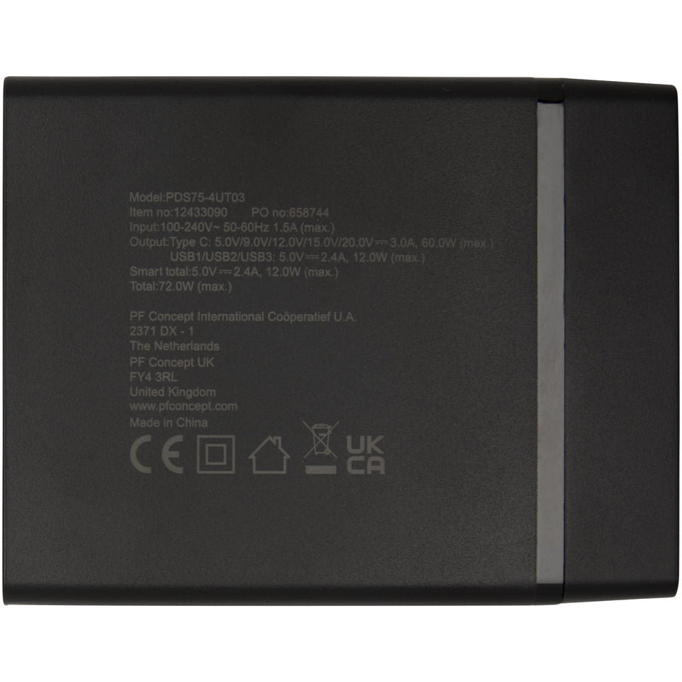 Power station da72 W in plastica riciclata PD ADAPT personalizzato con logo - Pubblienne