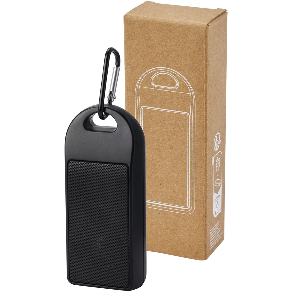 Speaker Bluetooth® IPX4 in plastica riciclata RCS da 3 W Omni personalizzato con logo - Pubblienne
