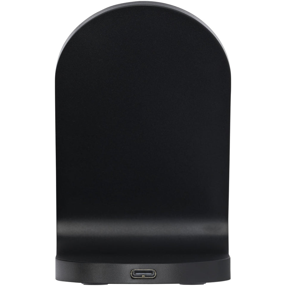 Stazione di ricarica in plastica riciclata RCS a doppia bobina da 15 W Loop personalizzato con logo - Pubblienne