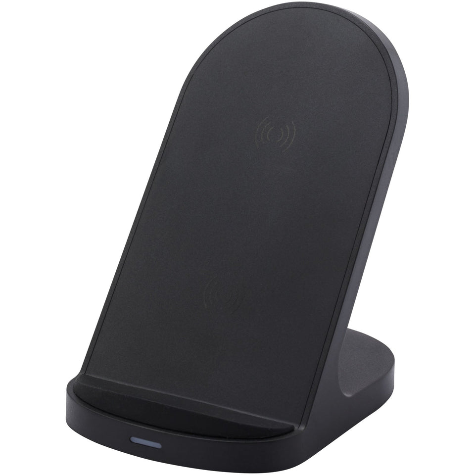 Stazione di ricarica in plastica riciclata RCS a doppia bobina da 15 W Loop personalizzato con logo - Pubblienne