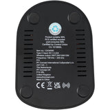 Stazione di ricarica in plastica riciclata RCS a doppia bobina da 15 W Loop personalizzato con logo - Pubblienne