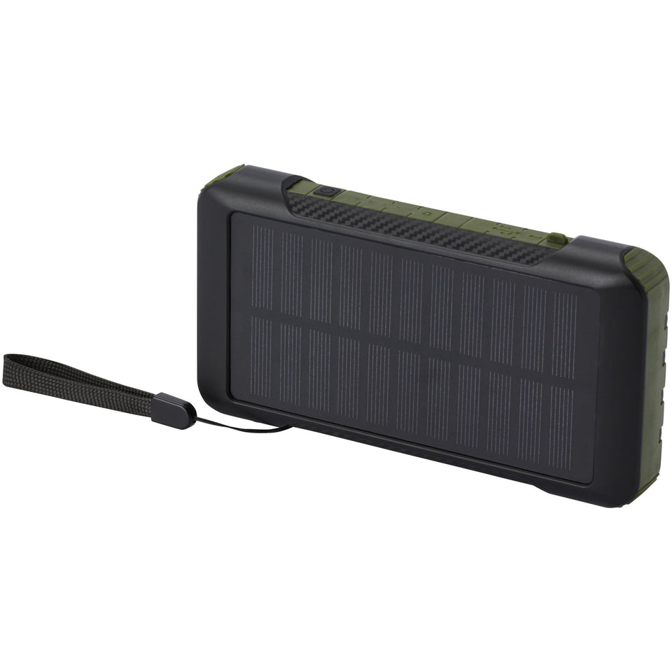 Power bank a dinamo solare in plastica riciclata RCS da 10.000 mAh Soldy personalizzato con logo - Pubblienne