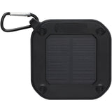Speaker Bluetooth® IPX5 a ricarica solare in plastica riciclata RCS da 3 W con moschettone Solo personalizzato con logo - Pubblienne