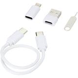 Cavo di ricarica modulare in plastica riciclata con supporto per telefono Savvy personalizzato con logo - Pubblienne