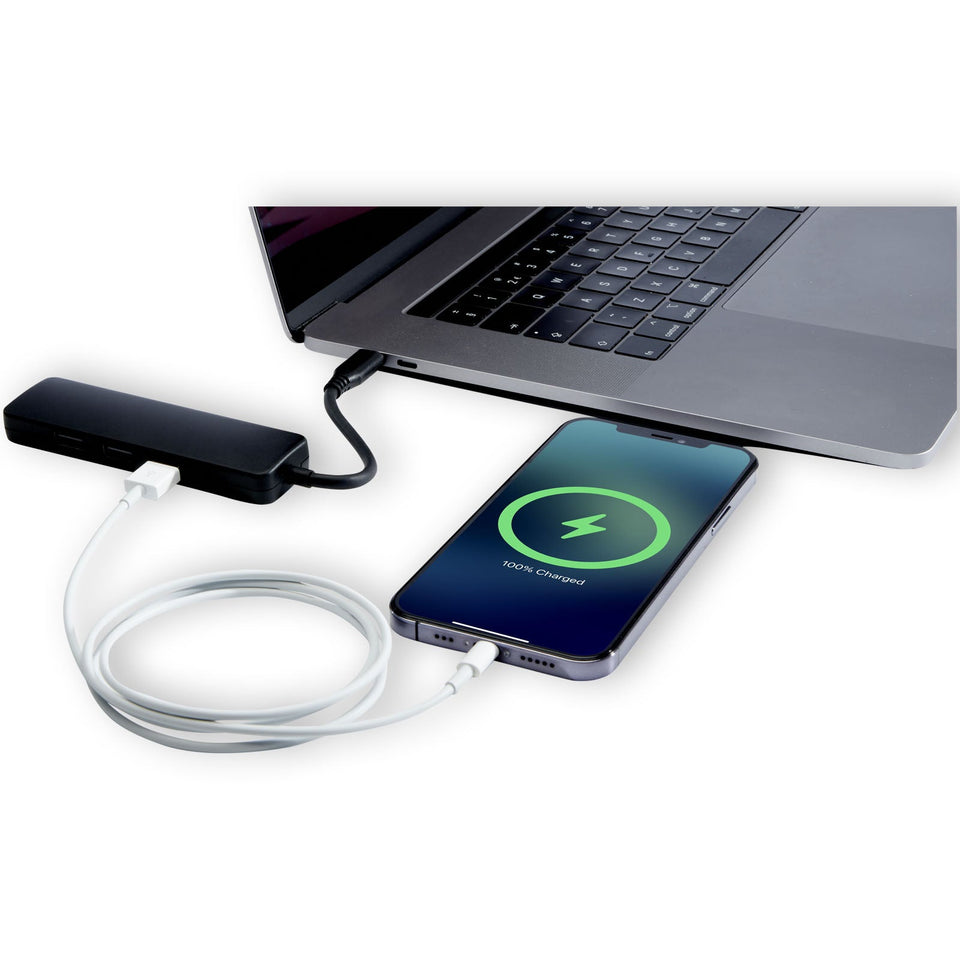 Adattatore multimediale USB 2.0-3.0 con porta HDMI in plastica riciclata certificata RCS Loop personalizzato con logo - Pubblienne