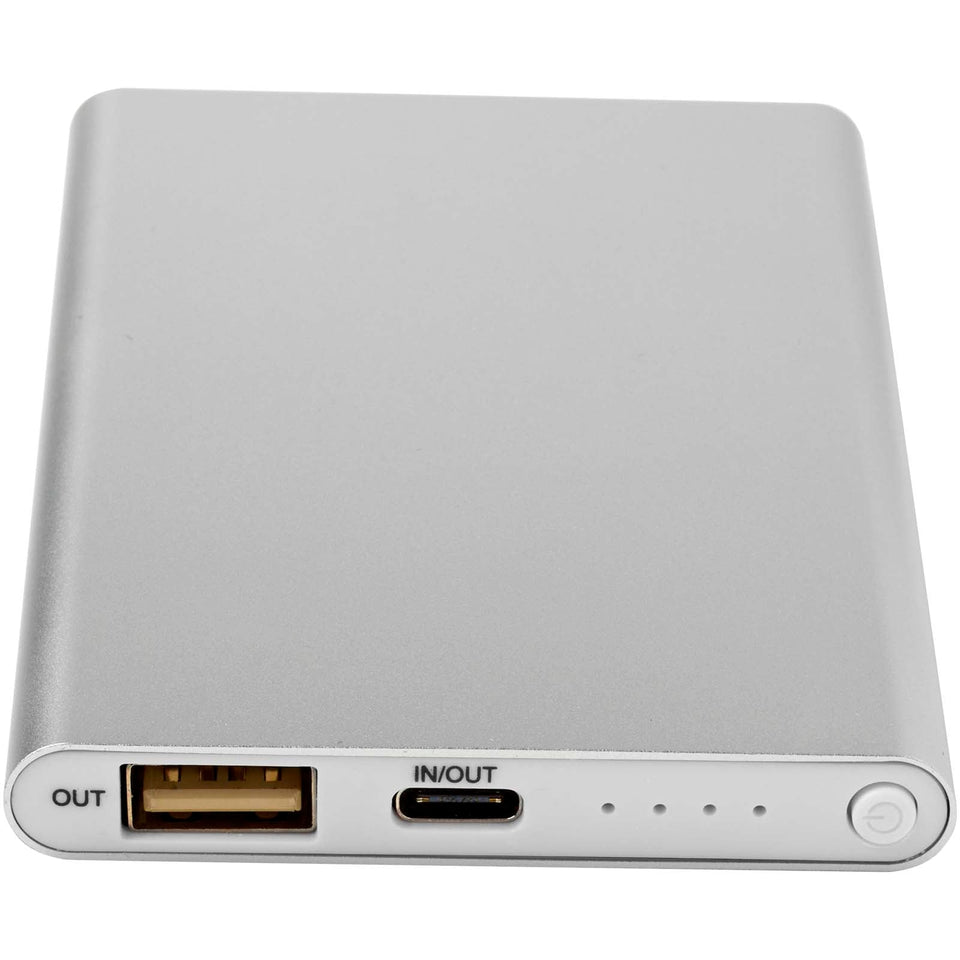 Power bank in alluminio riciclato da 4000 mAh tipo C Pep personalizzato con logo - Pubblienne